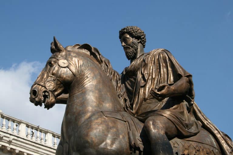 Marcus Aurelius, Bronzestatue vor dem Kapitol im Rom
