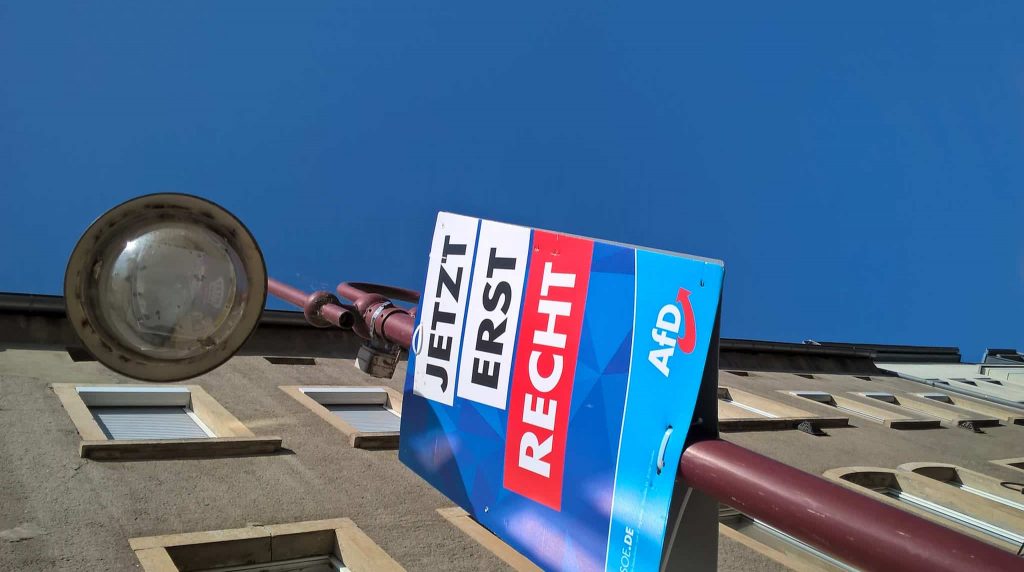 Wahlkampfplakat AfD in Sebnitz 2021