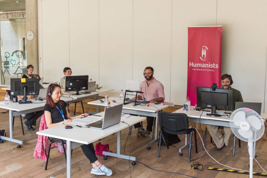 Team des weltweiten Schutzprogramms Humanists at Risk