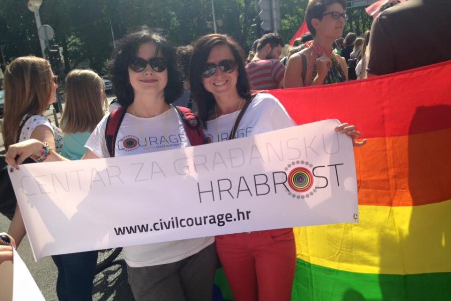 Die kroatische Aktivistin Nada Peratovic beim Zagreb Pride, 2015.